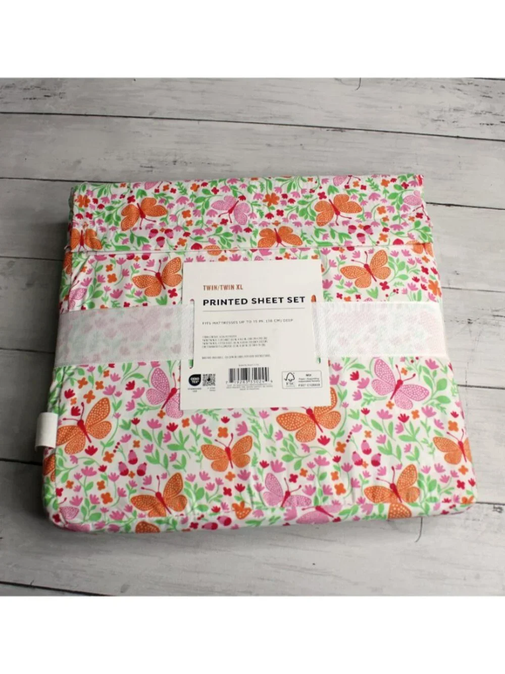 Havenstay Twin/Twin XL Sheet Set Bedding Floral Butterflies
